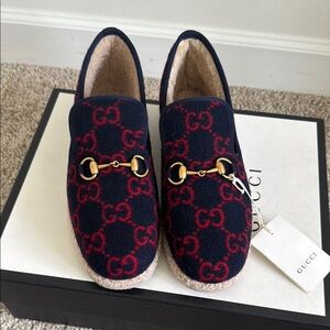 Authentic Gucci Fria wool Loafers
